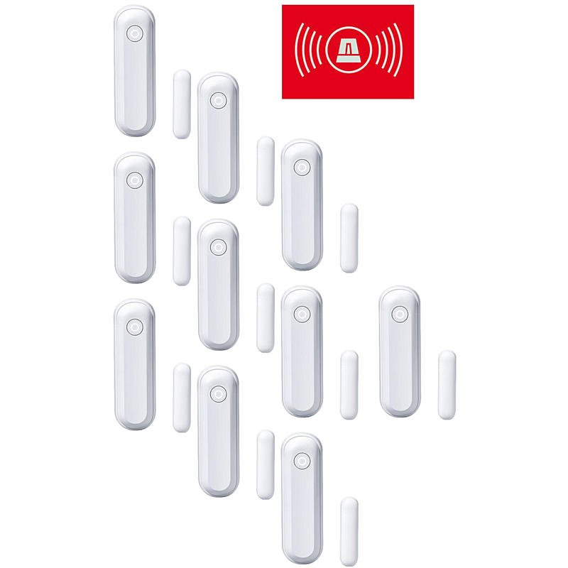 Lupusec - Fenster-Türkontakt V2 weiss 10er Set
