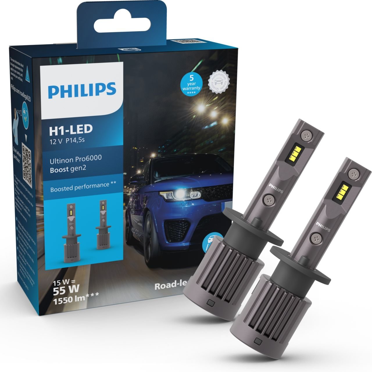 LED H1 12V 13W Ultinon Pro6000 Boost Gen2 +450% mit Straßenzul. 2St. Philips LED H1 12V 13W Ultinon Pro6000 Boost Gen2 +450% mit Straßenzul. 2St. Philips