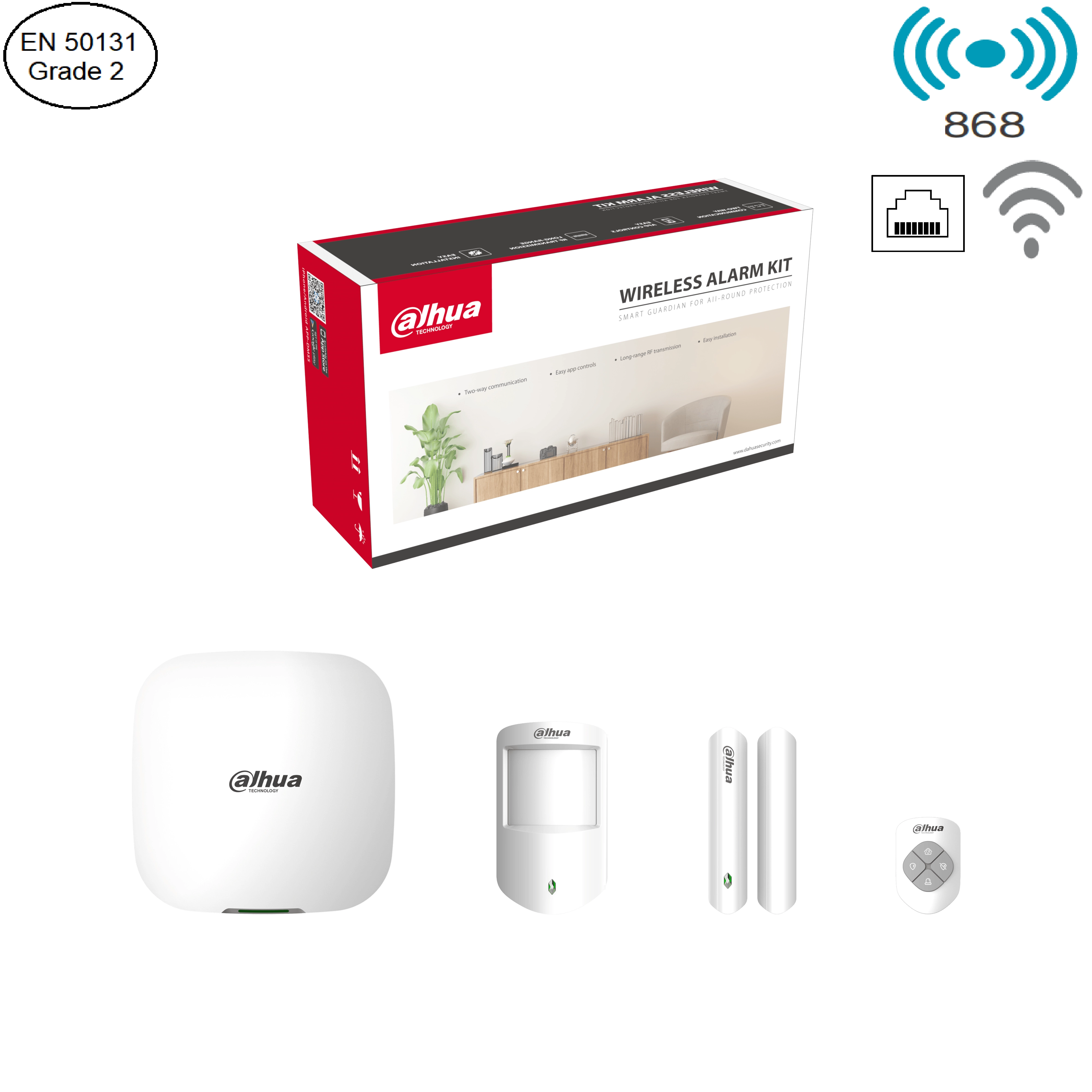 Dahua - ART-ARC3000H-03-W2(868) - Alarm - Kit Dahua - ART-ARC3000H-03-W2(868) - Alarm - Kit