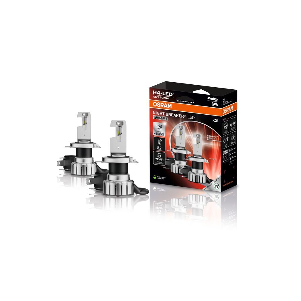 H4 NIGHT BREAKER LED SMART 330% StVZO-Konforme LED 2St. OSRAM H4 NIGHT BREAKER LED SMART 330% StVZO-Konforme LED 2St. OSRAM