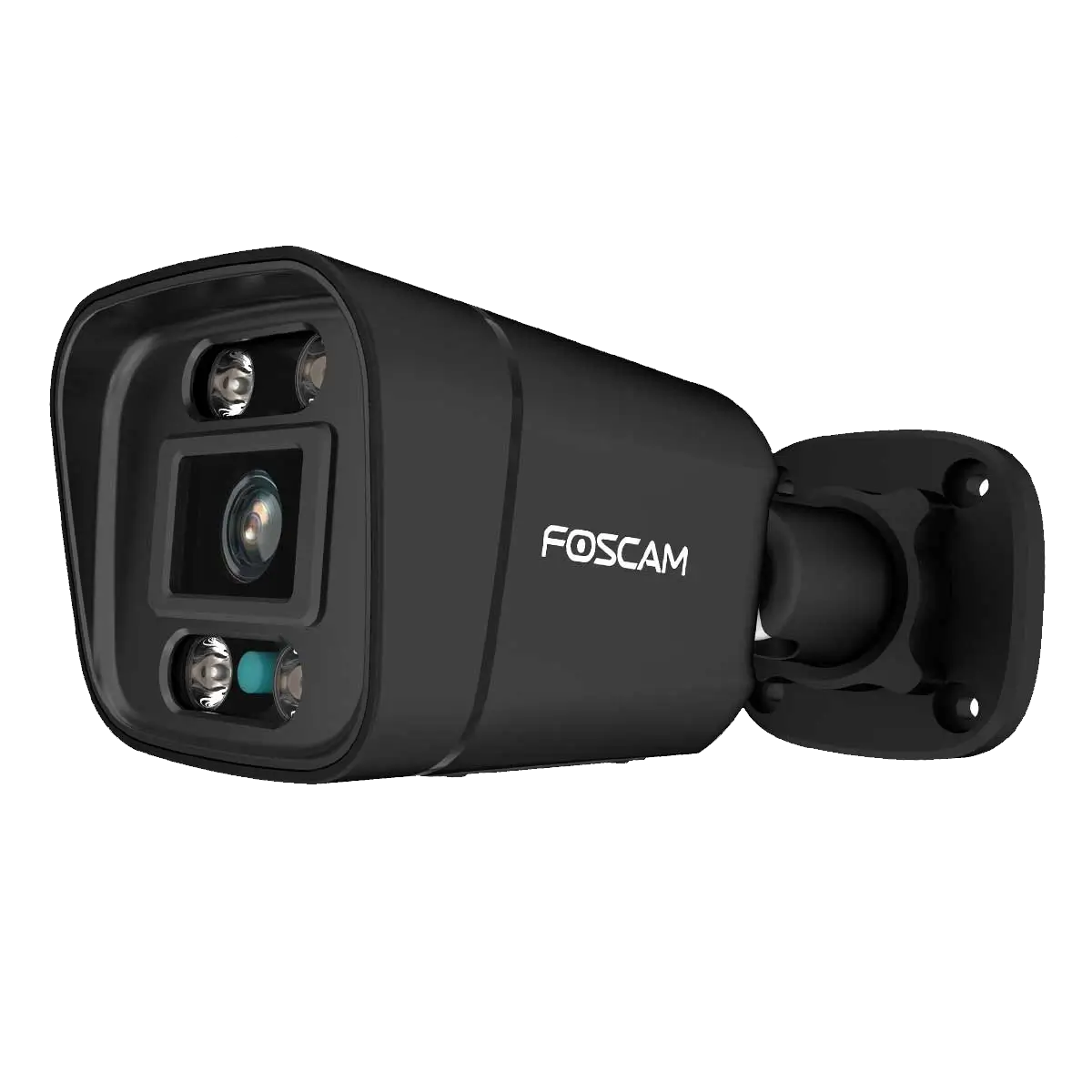 Foscam V5EP 5 MP POE-Überwachungskamera mit integriertem Scheinwerfer und einer Alarmsirene (schwarz)