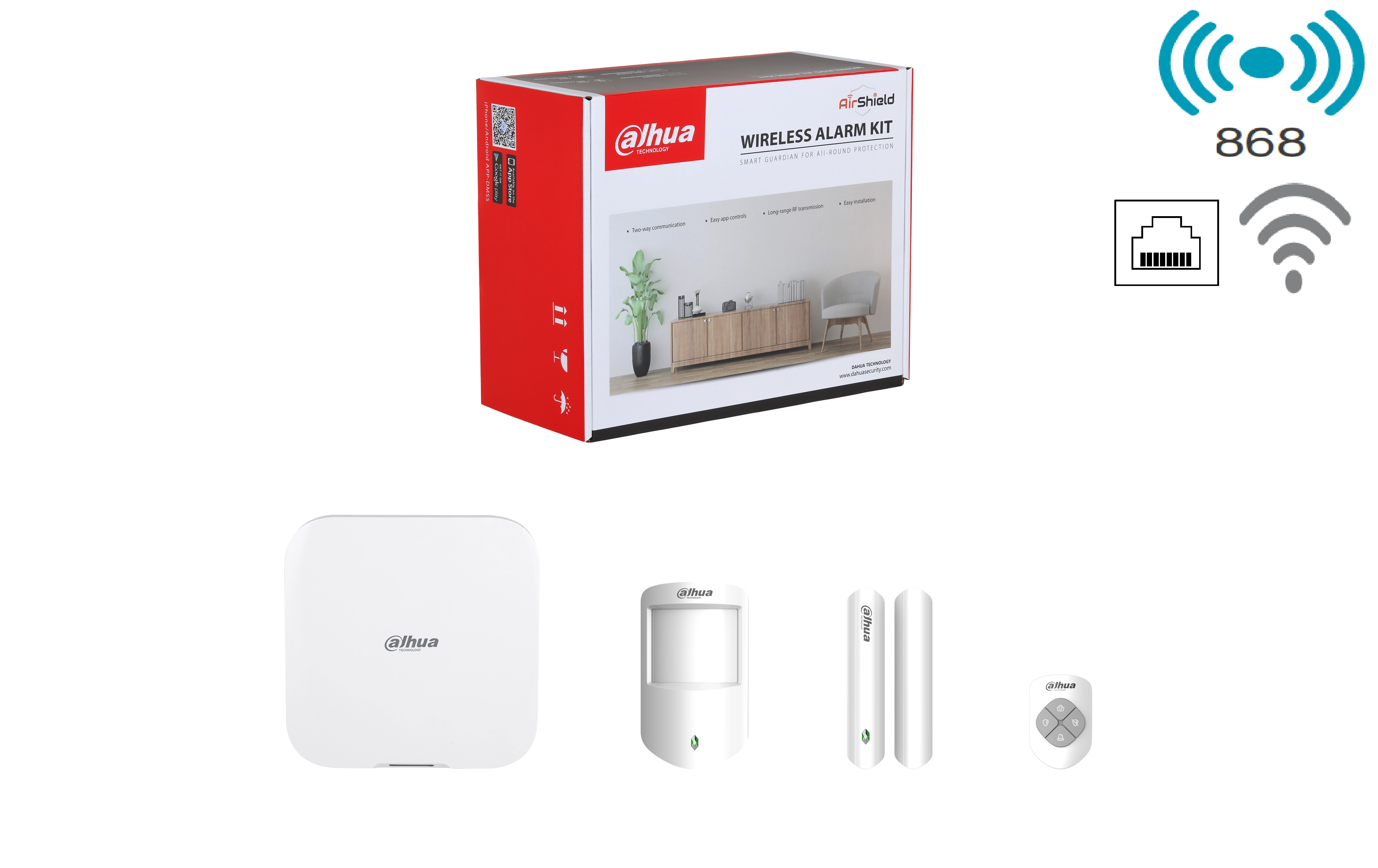 Dahua - ART-ARC3800H-03-W2(868) - Alarm - Kit Dahua - ART-ARC3800H-03-W2(868) - Alarm - Kit
