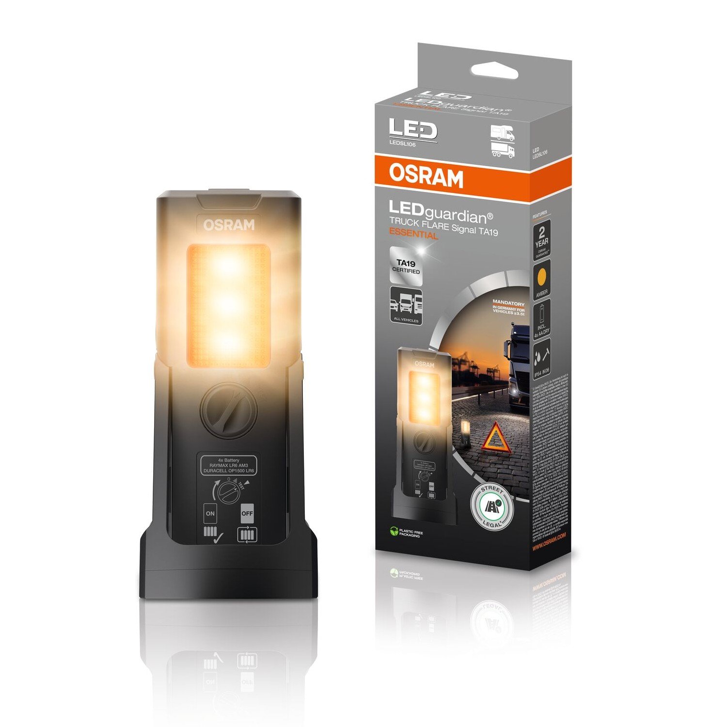 LEDGuardian® Truck Flare TA19 ESSENTIAL Notleuchte / Taschenlampe 1St. OSRAM